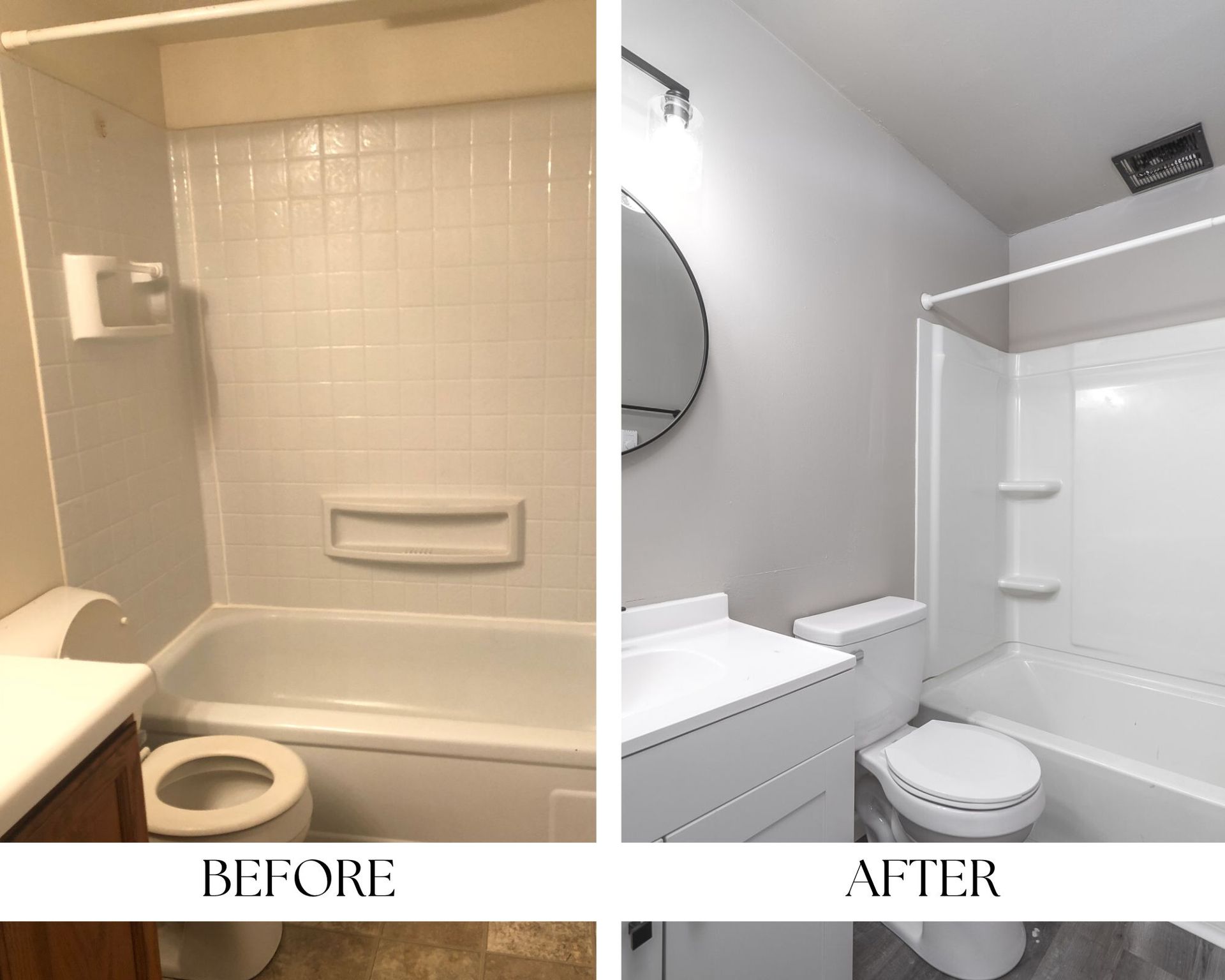 before after bathroom