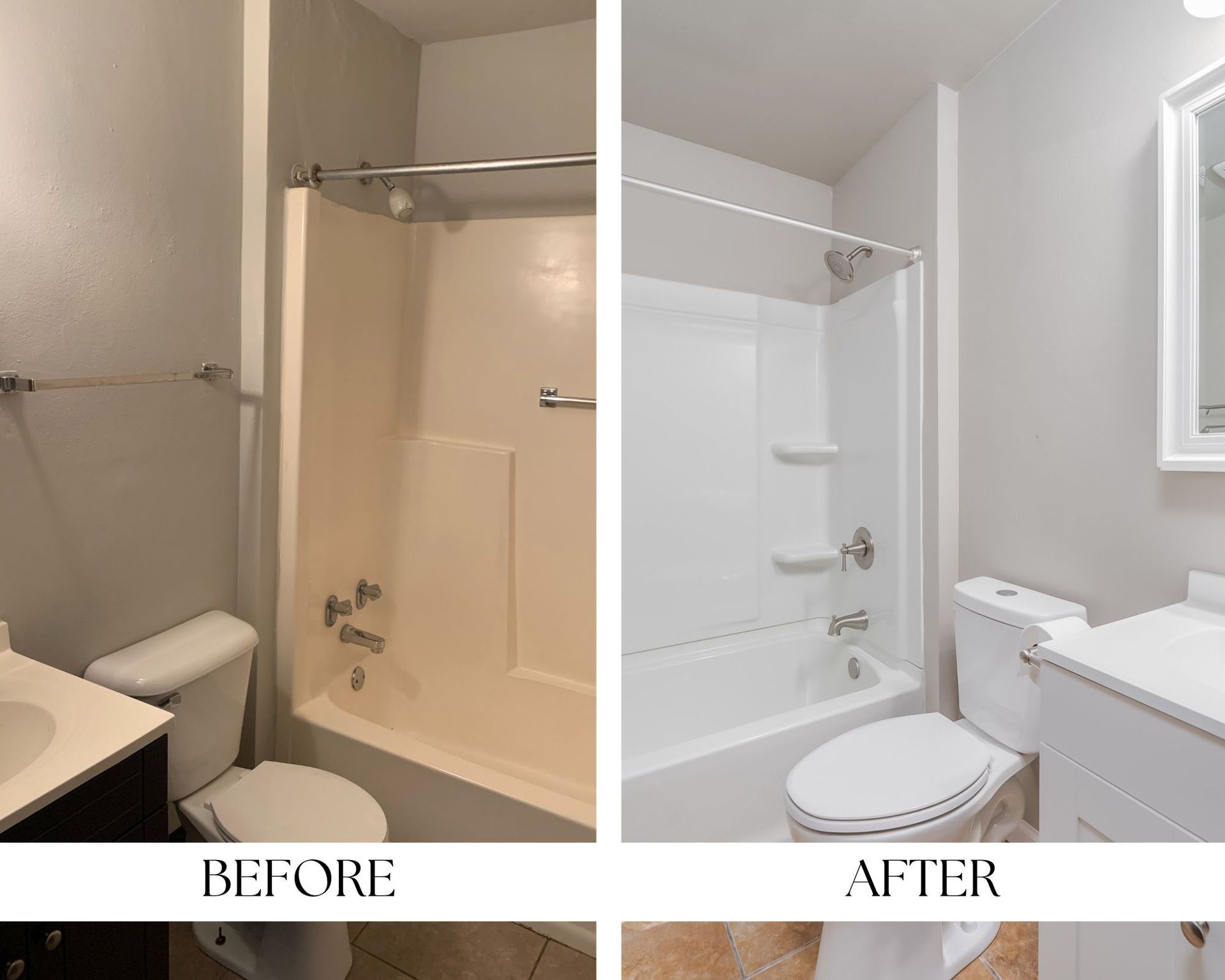 before after bathroom
