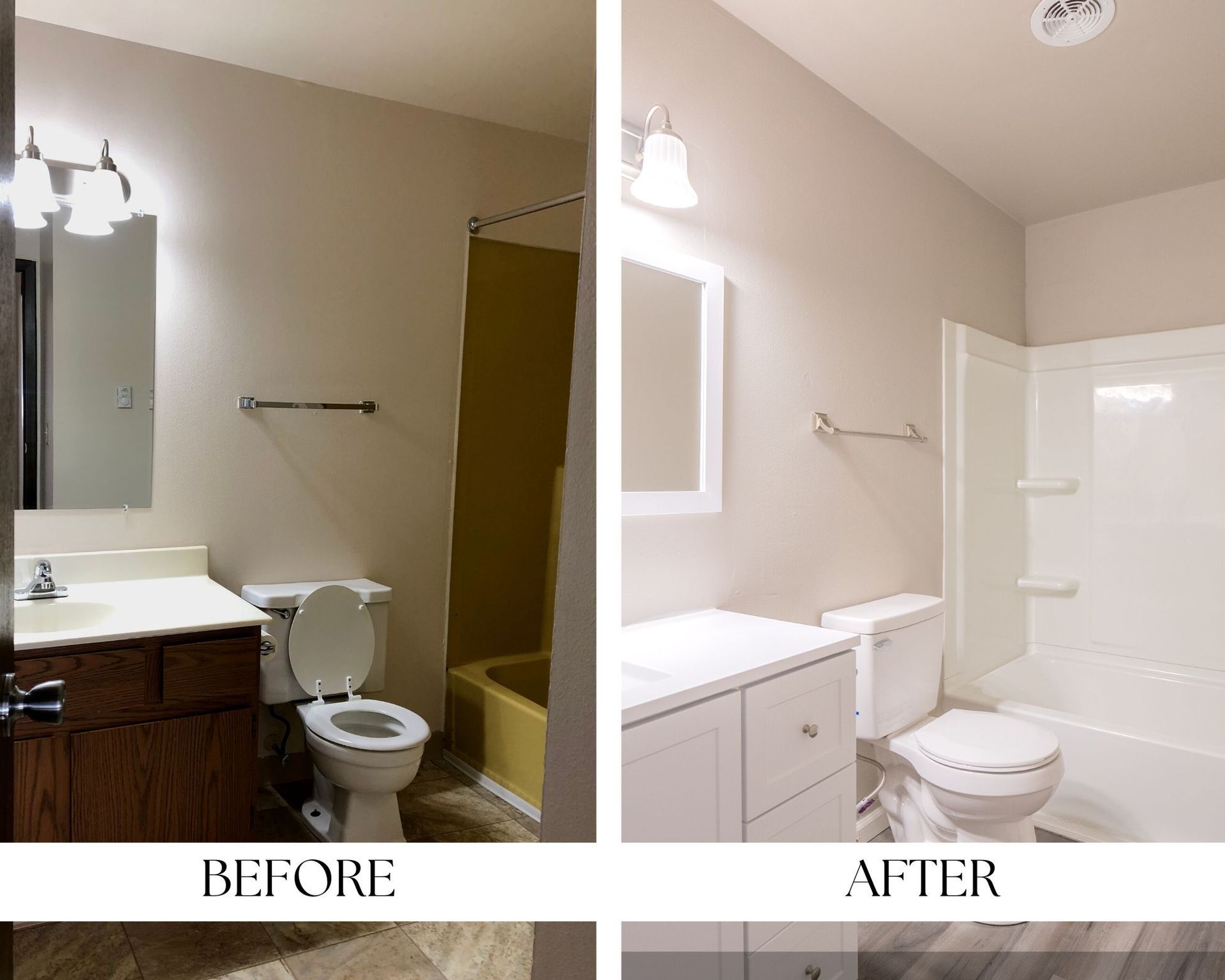 before after bathroom