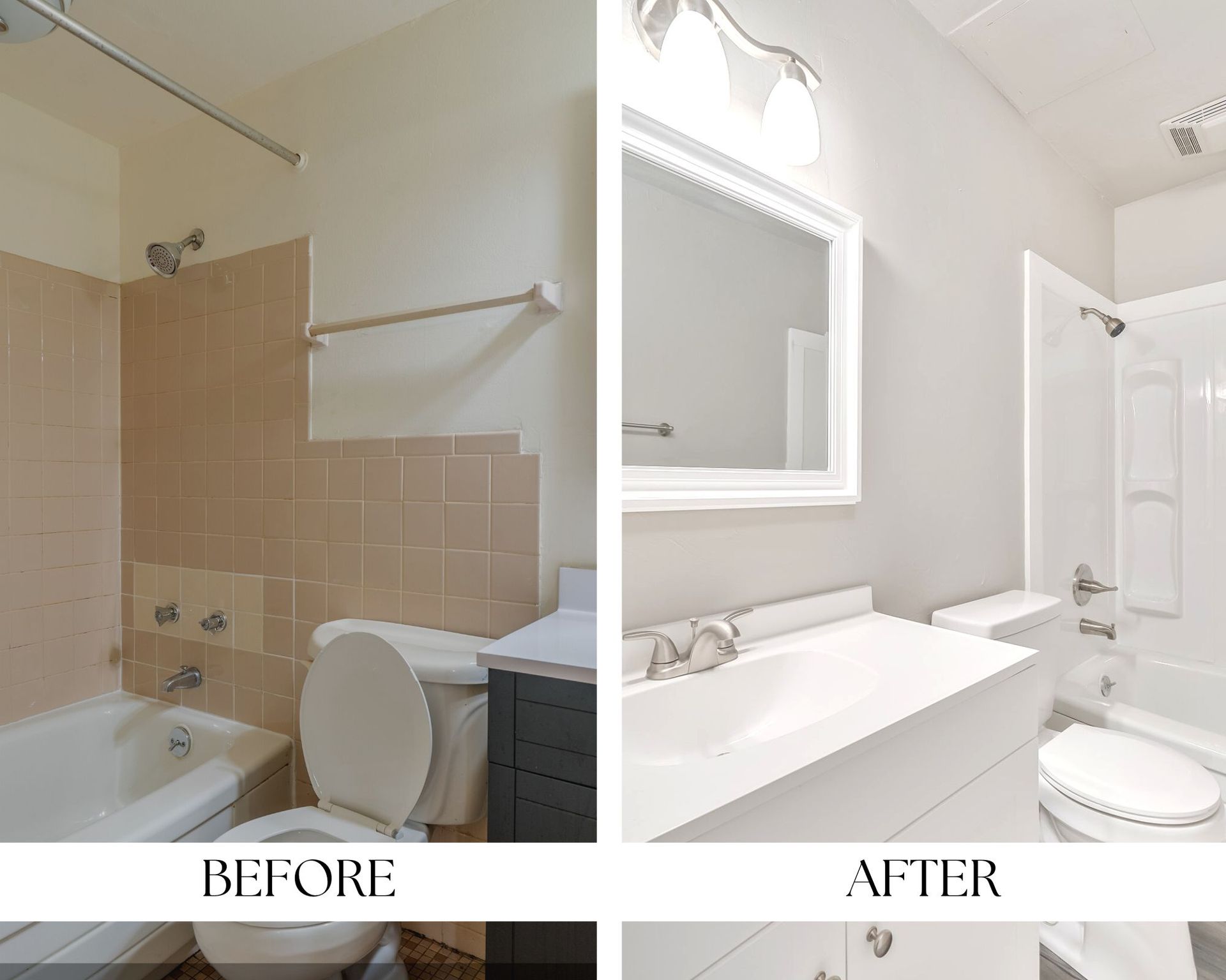 before after bathroom