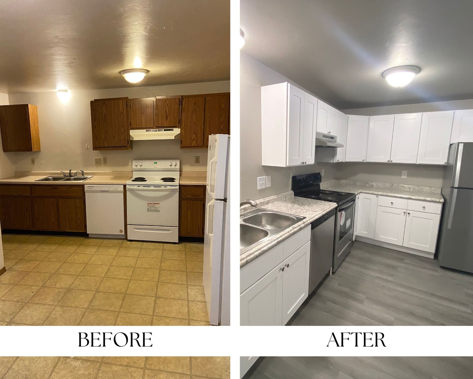 before after kitchen