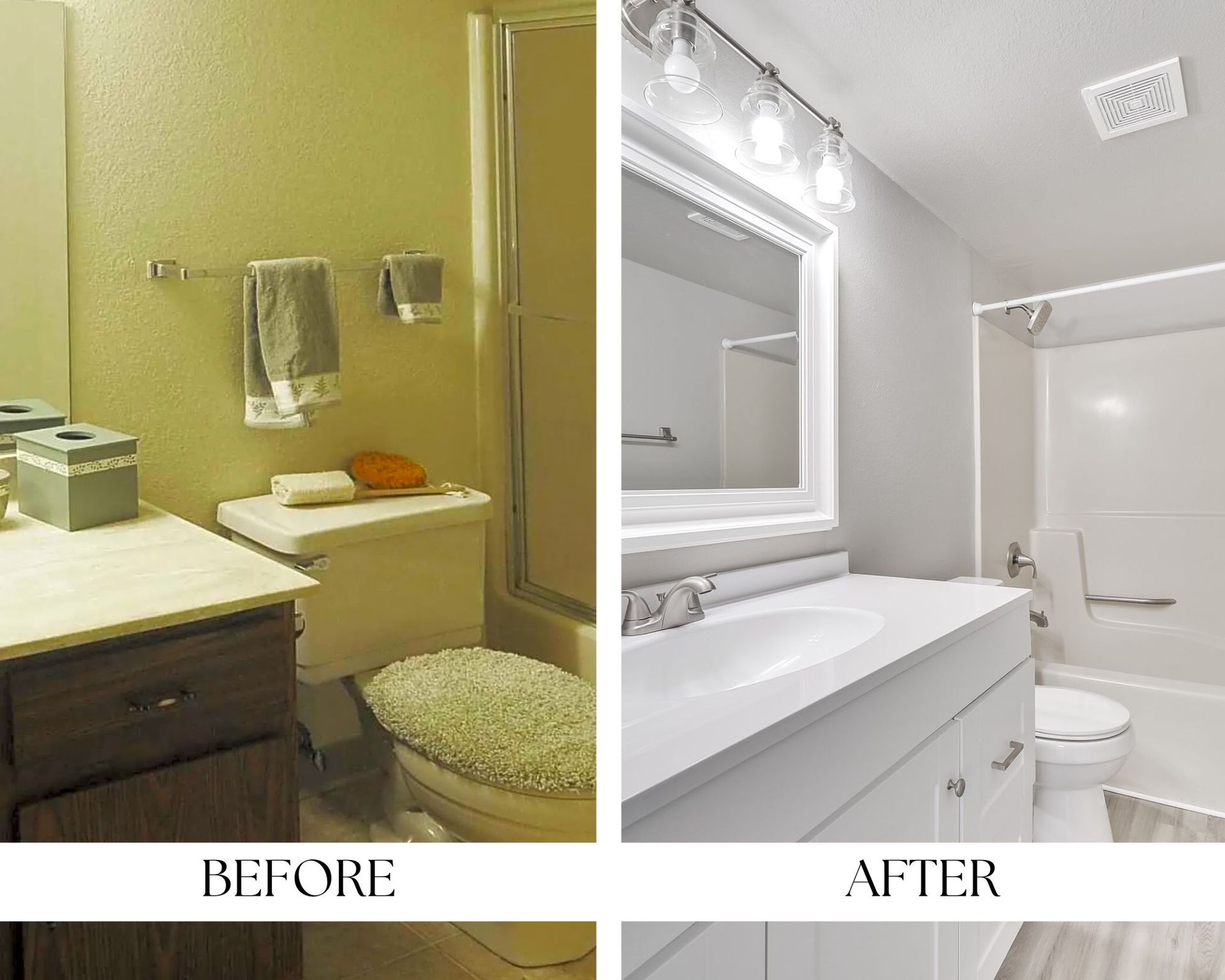 before after bathroom