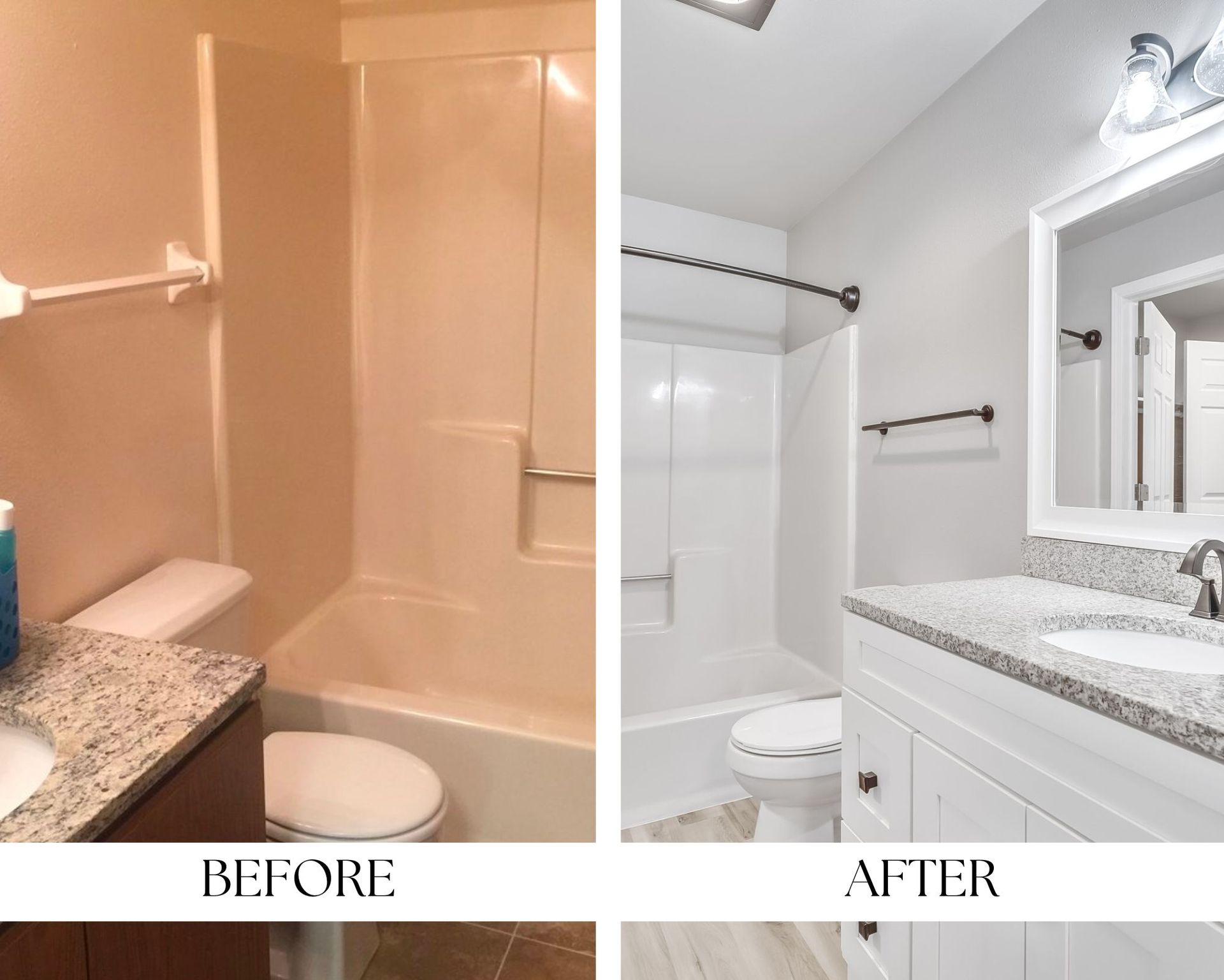before after bathroom
