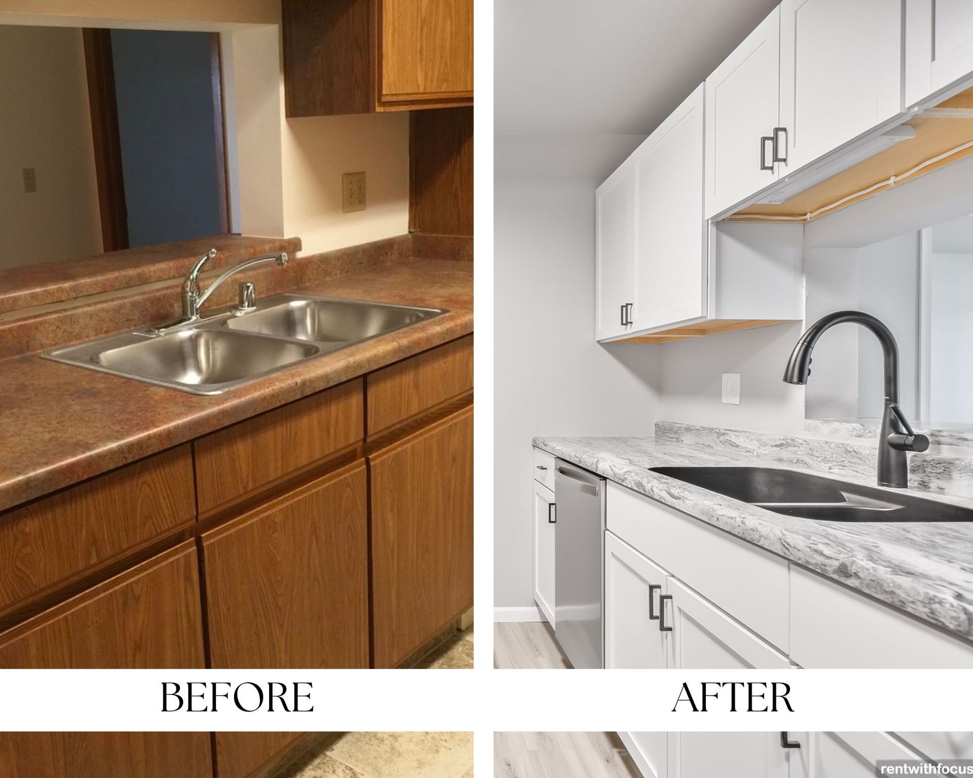 before after kitchen