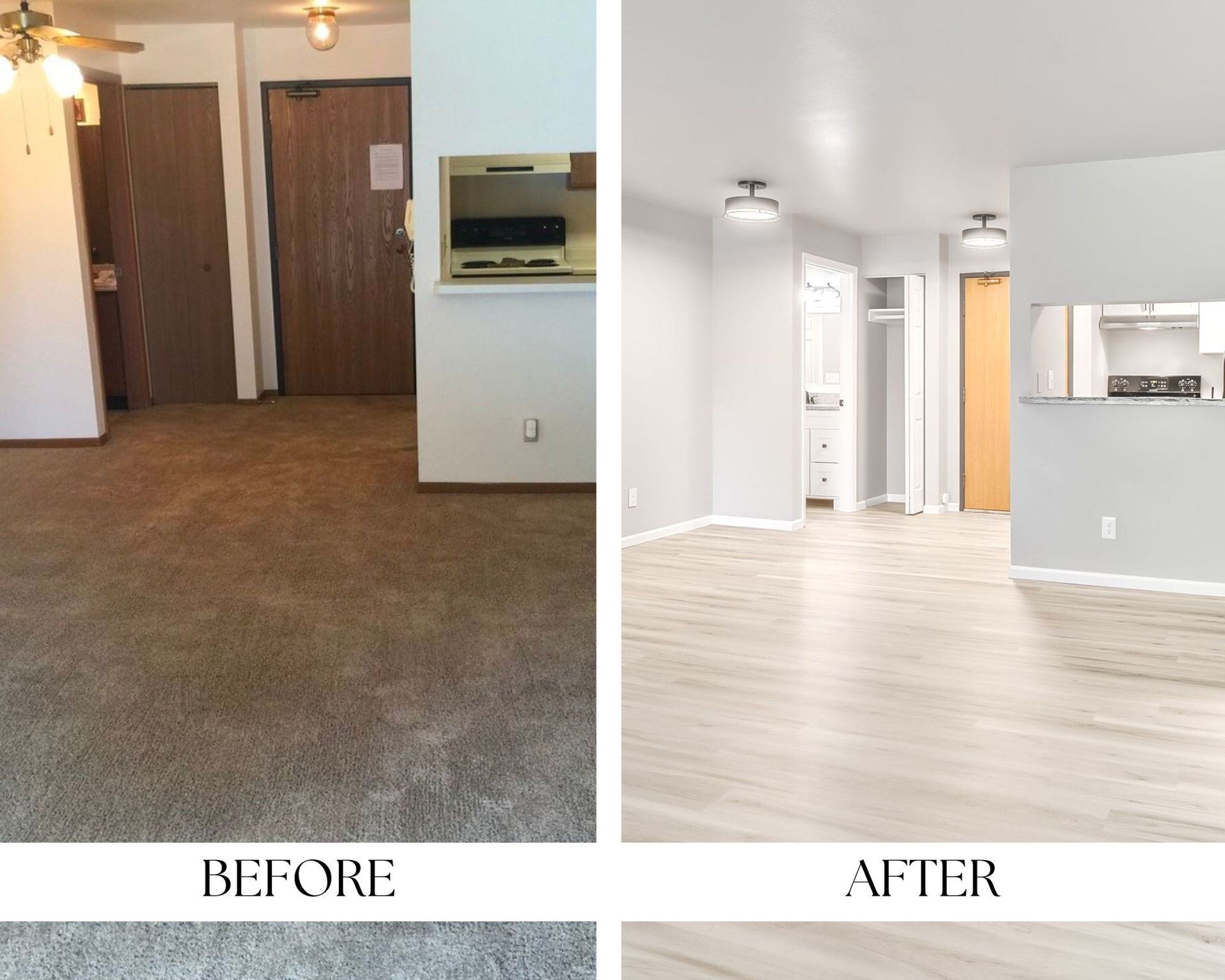 before after living room
