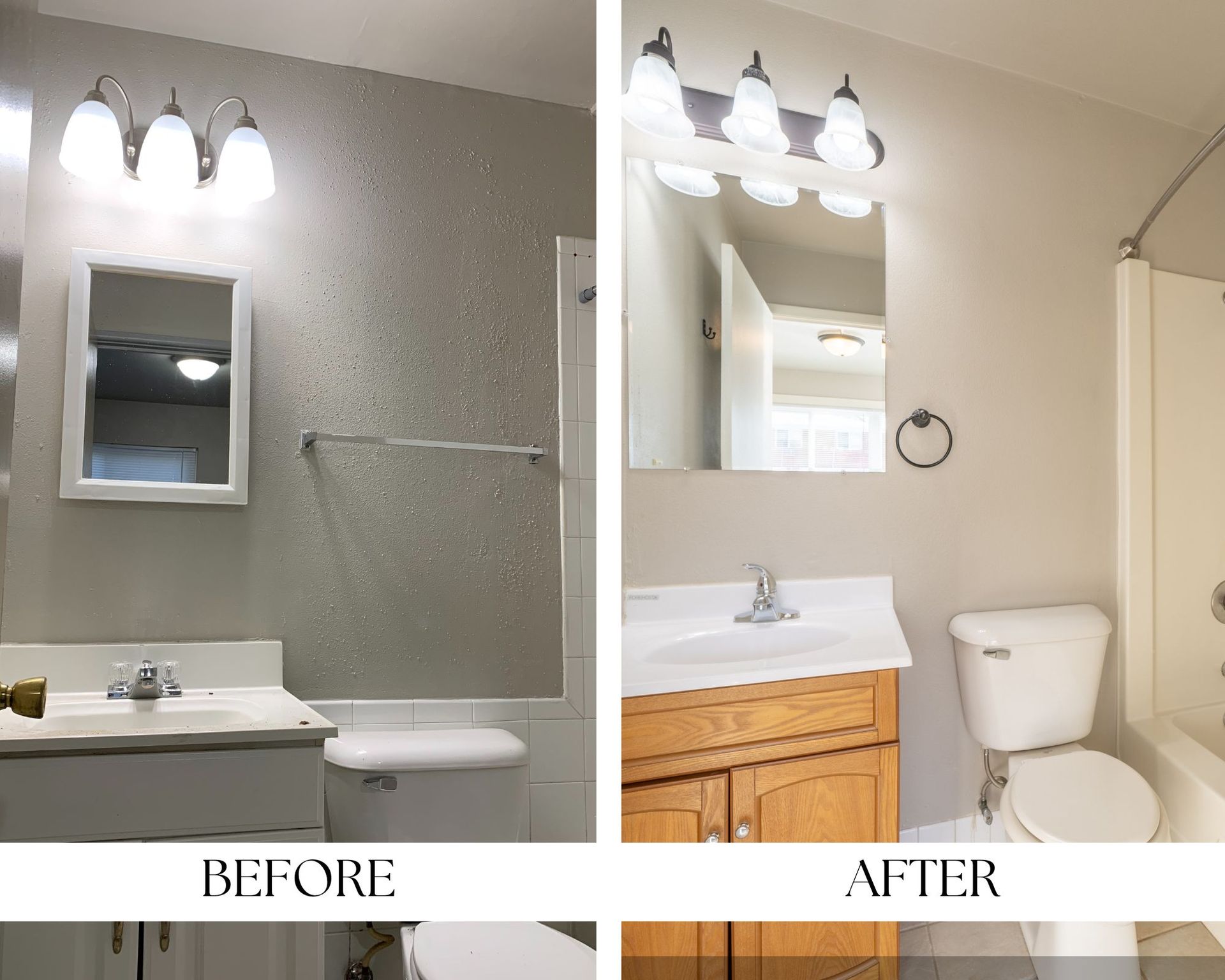 before after bathroom