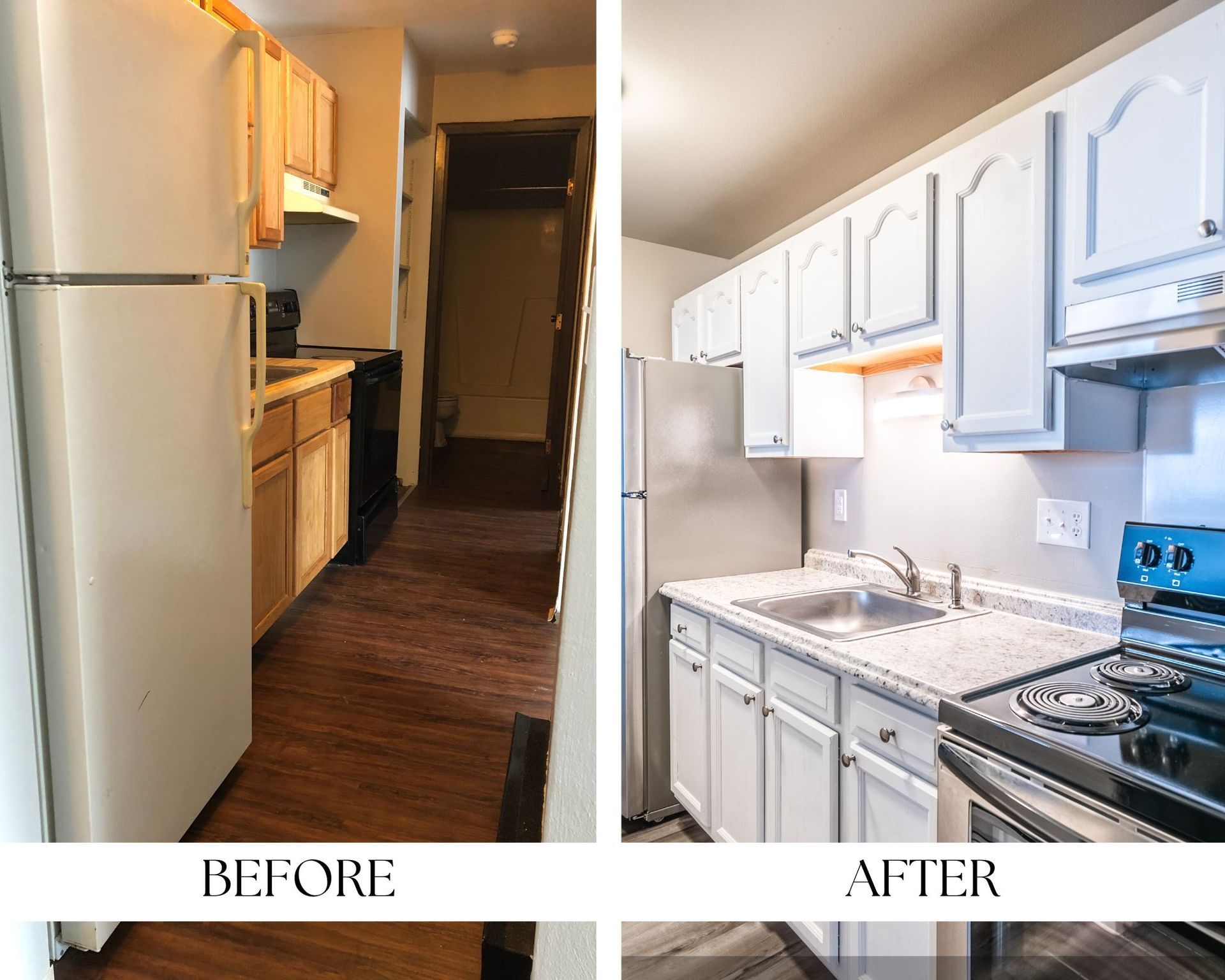 before after kitchen