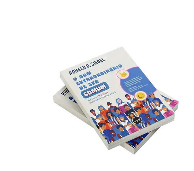 Um livro de Ronald B. Siegel está empilhado em cima de outro livro