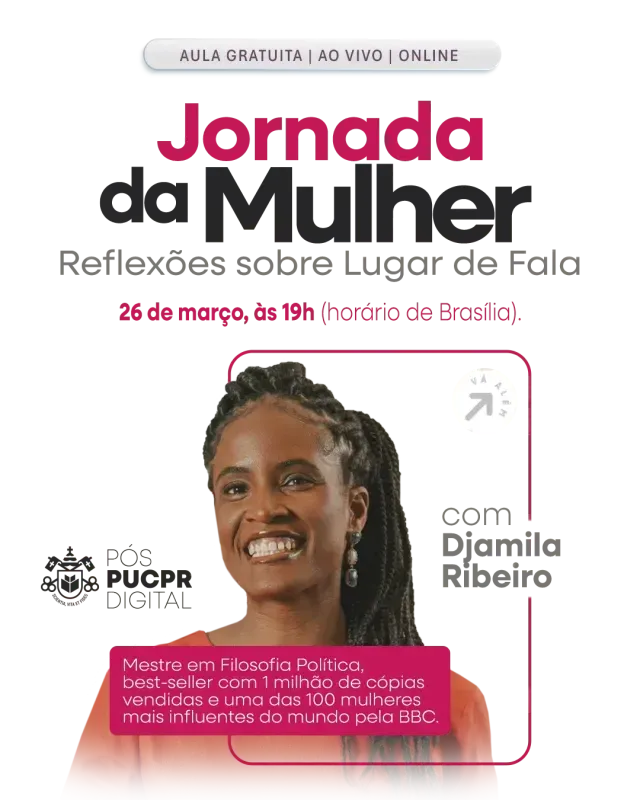 A poster for a jornada da mulher reflections sobre lugar de fala