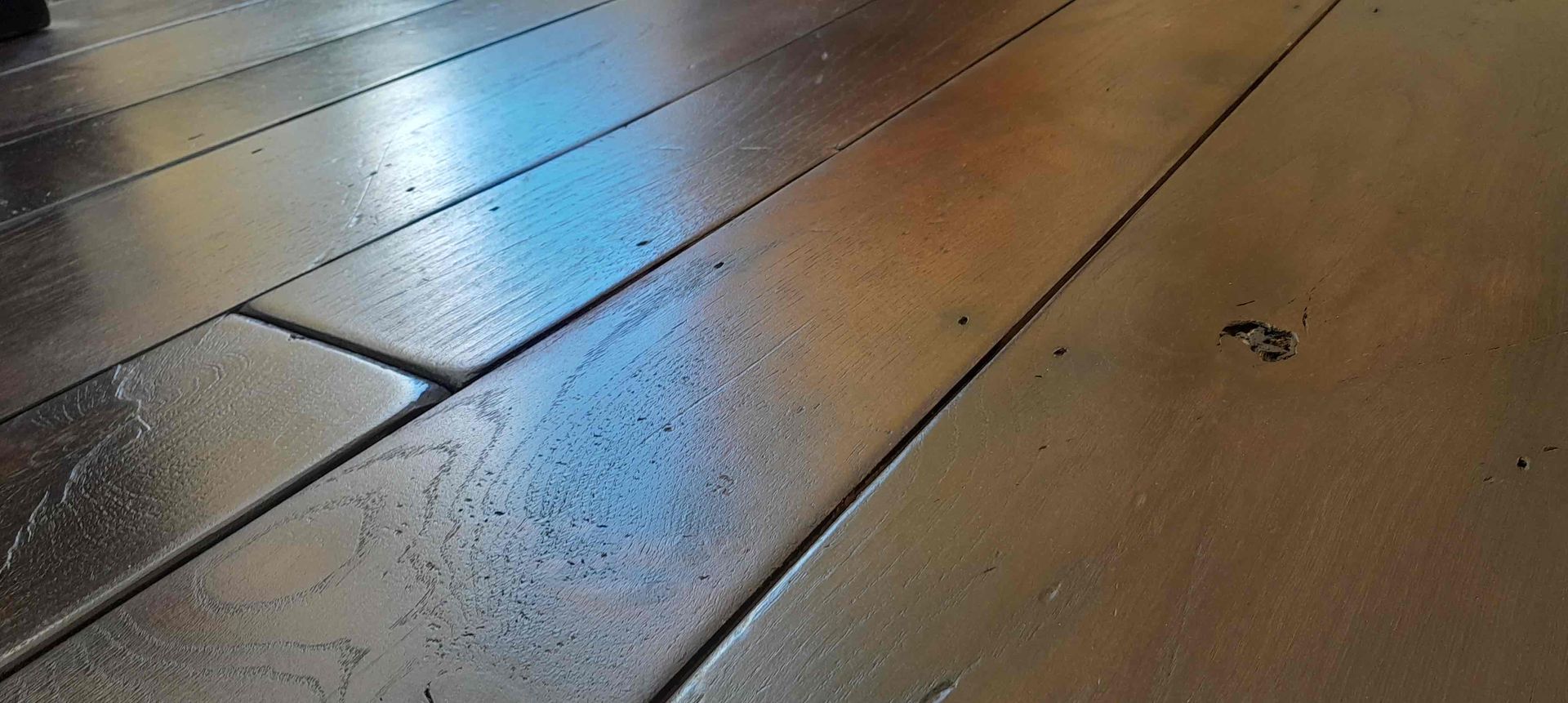 image of a boardroom table made from English Walnut that we milled from a wind blown tree on a farm in Epperstone, Nottinghamshire.