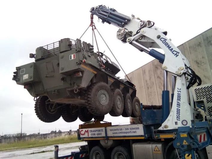 Traslochi e movimentazioni con gru in Friuli Venezia Giulia per mezzi militari