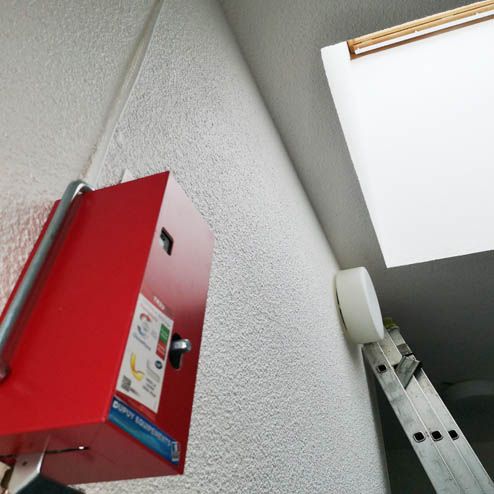 Commande de désenfumage dans un escalier