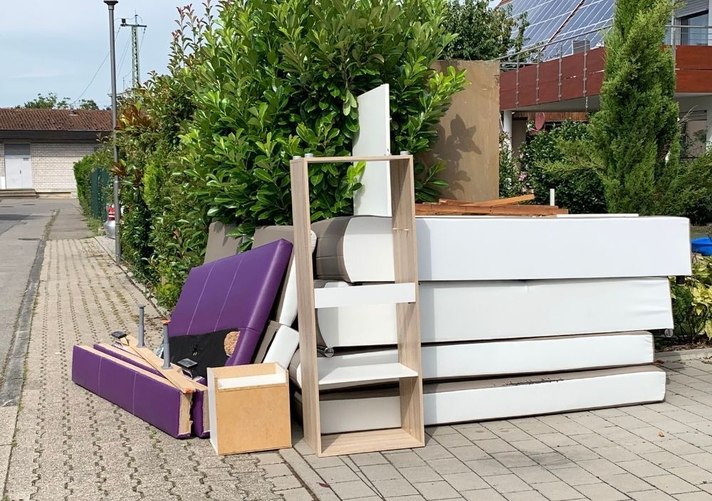 Sarn bulky waste awaiting collection