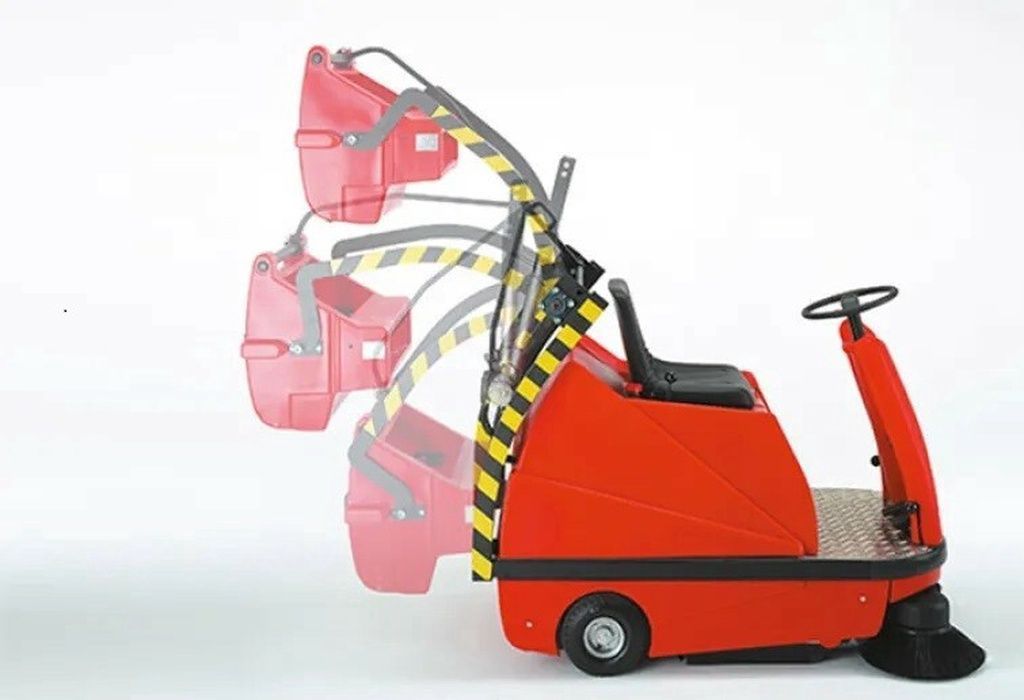 Opzit veegmachine binnen/buiten electrisch