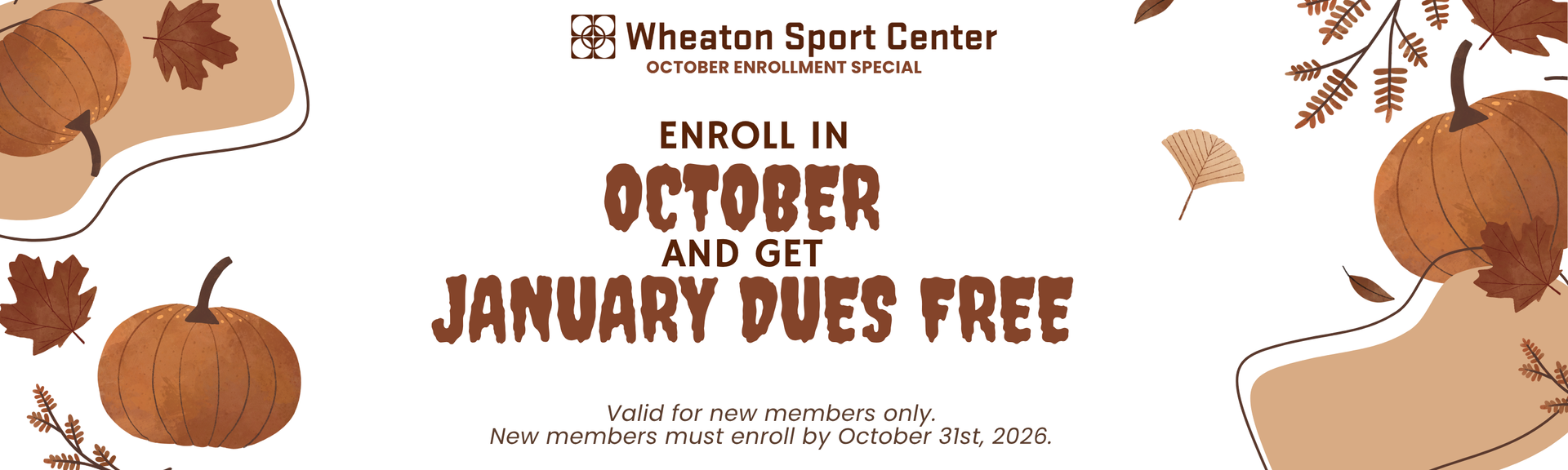 Wharton Sport Center July referral special: refer a friend and get 50% off September dues