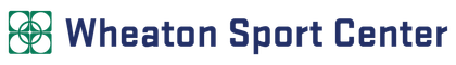 Wheaton Sport Center logo with green icon and dark blue text on a white background