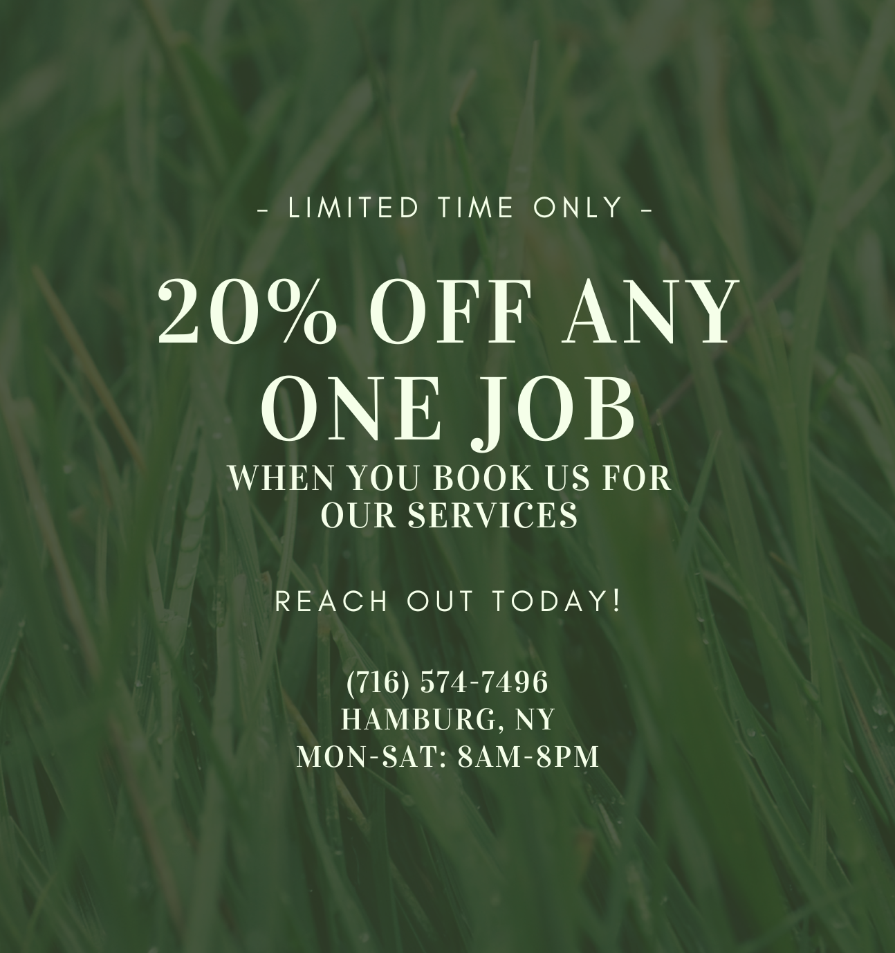 Get 20% off landscaping and exterior services in Hamburg, NY with Canfield's Landscaping 