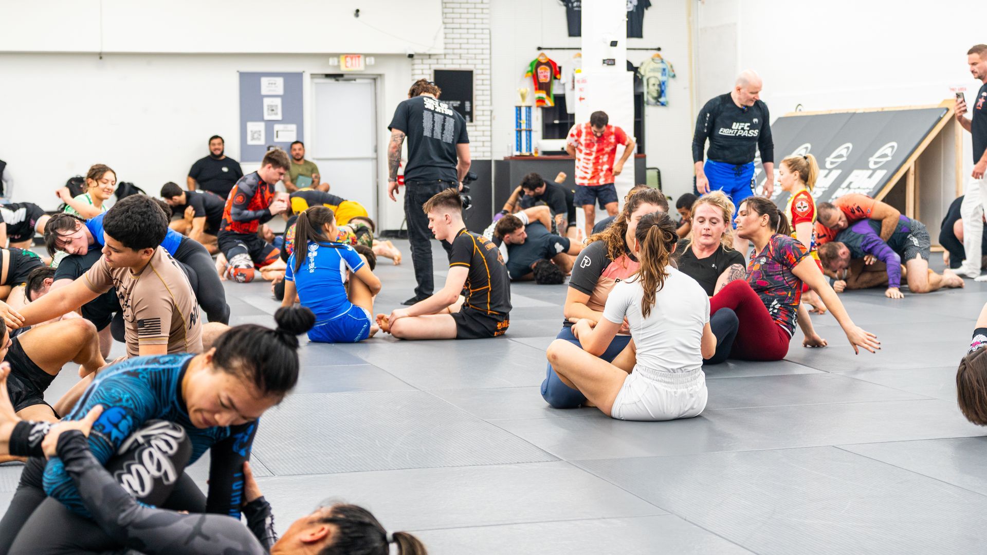 Adults training striking and grappling basics at Simple Man Martial Arts in Austin, Texas for stress relief and focus.