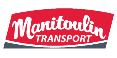 Manitoulin Transport logo in red and white with a gray underline