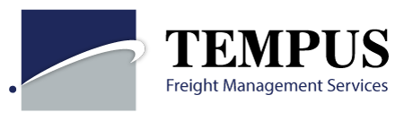 TEMPUS Freight Management Services logo with navy, gray, and white design