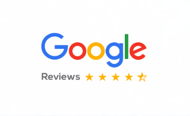 Google Reviews logo with five gold stars.