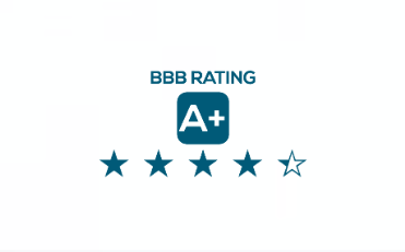 BBB Rating A+ with four filled stars and one empty star.