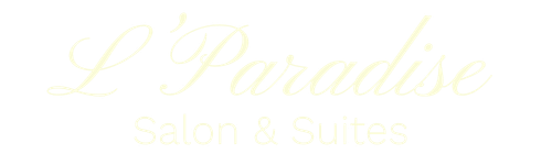 L’Paradise Salon logo in elegant gold script on a white background