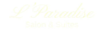L&rsquo;Paradise Salon logo in elegant gold script on a white background