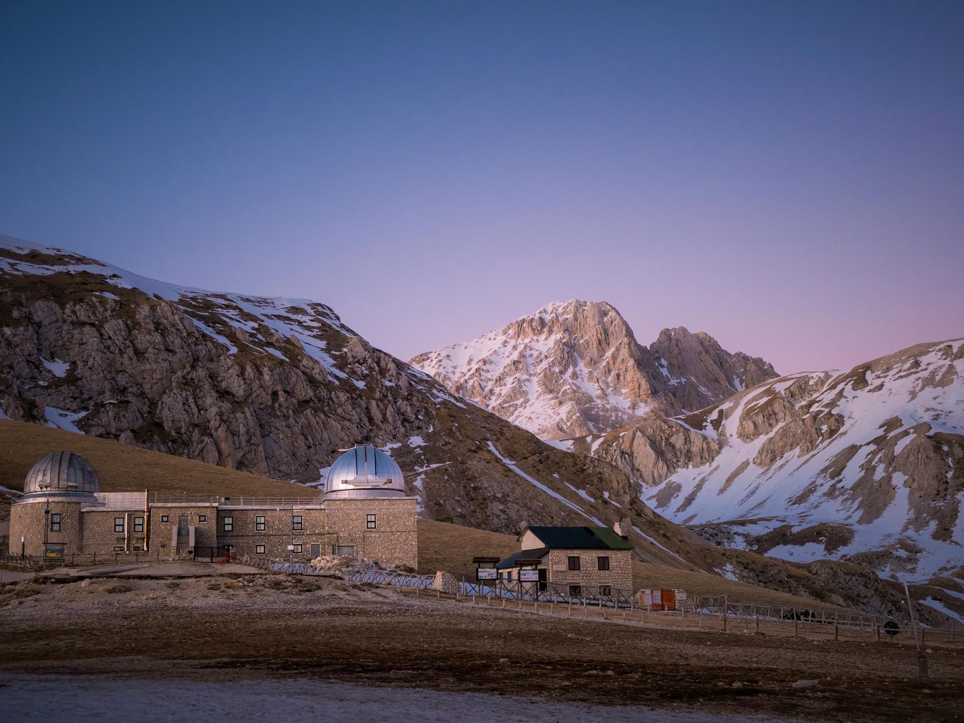 Gran Sasso mountain with observatory