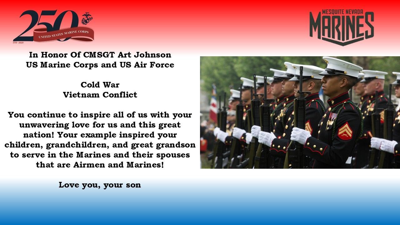 Marine Corps birthday tribute poster with soldiers marching and patriotic red-white-blue design