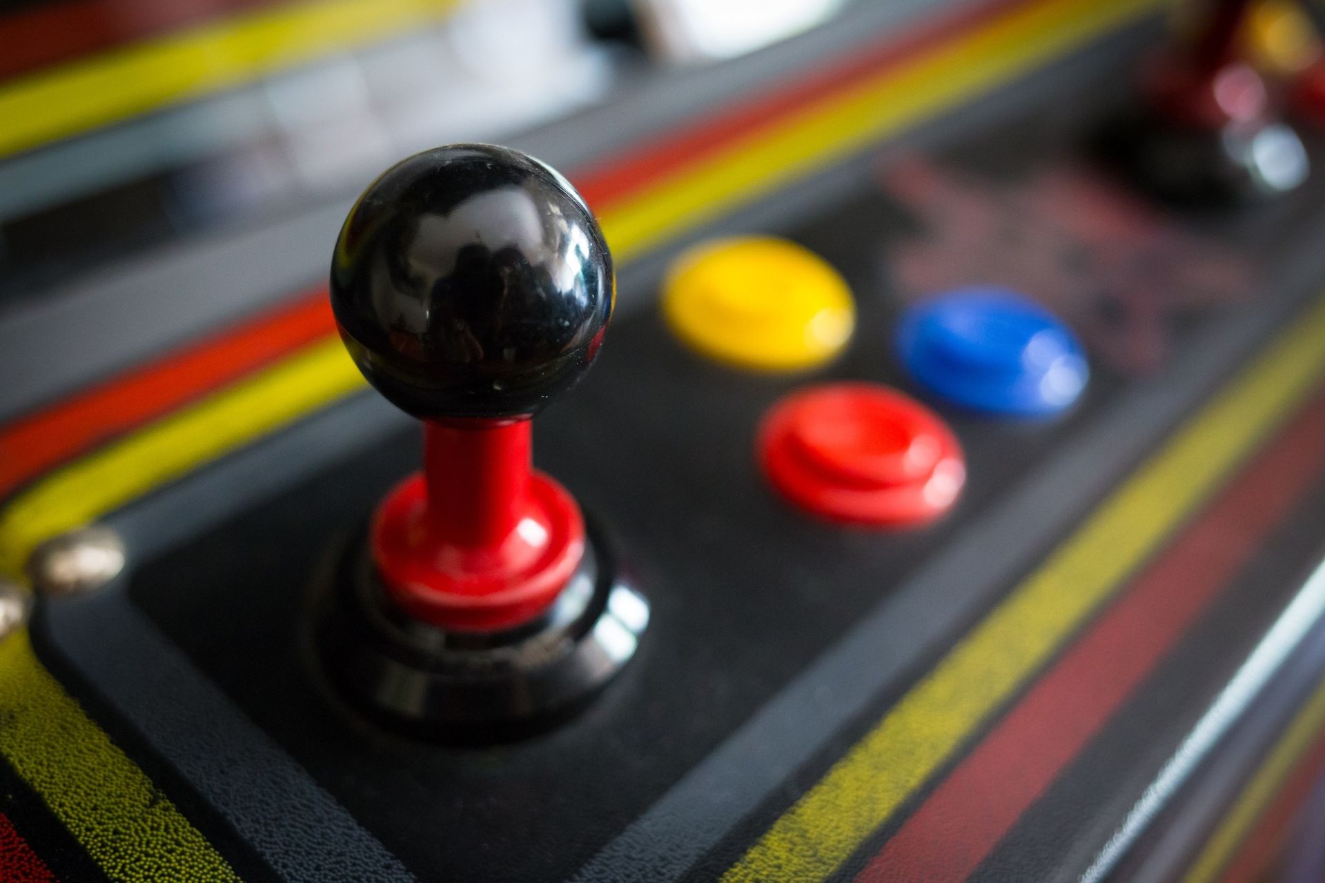 joystick and colorful buttons