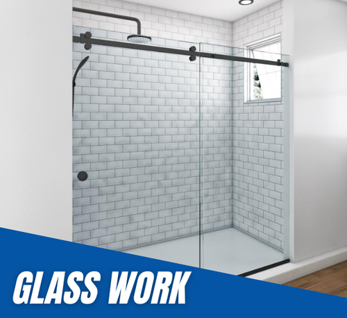 custom glass work shower