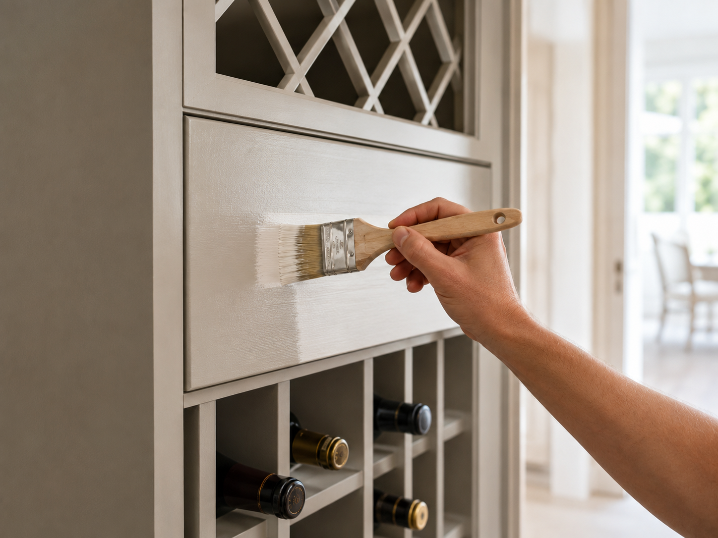 Built-in cabinets, storage units, and specialty cabinetry can be painted or refinished to match your home.