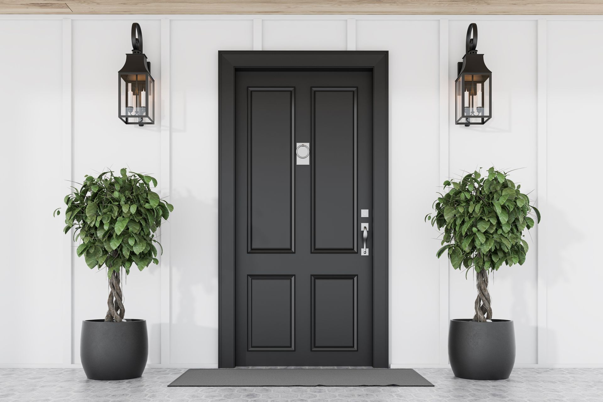 Commercial door exterior painting in Connecticut