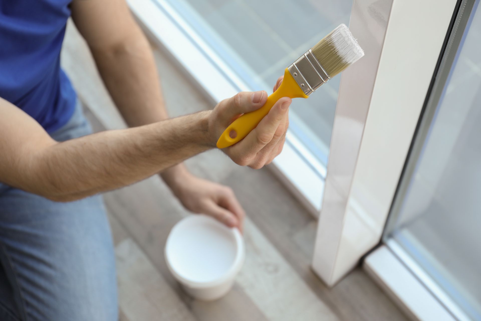 Painting window trim white