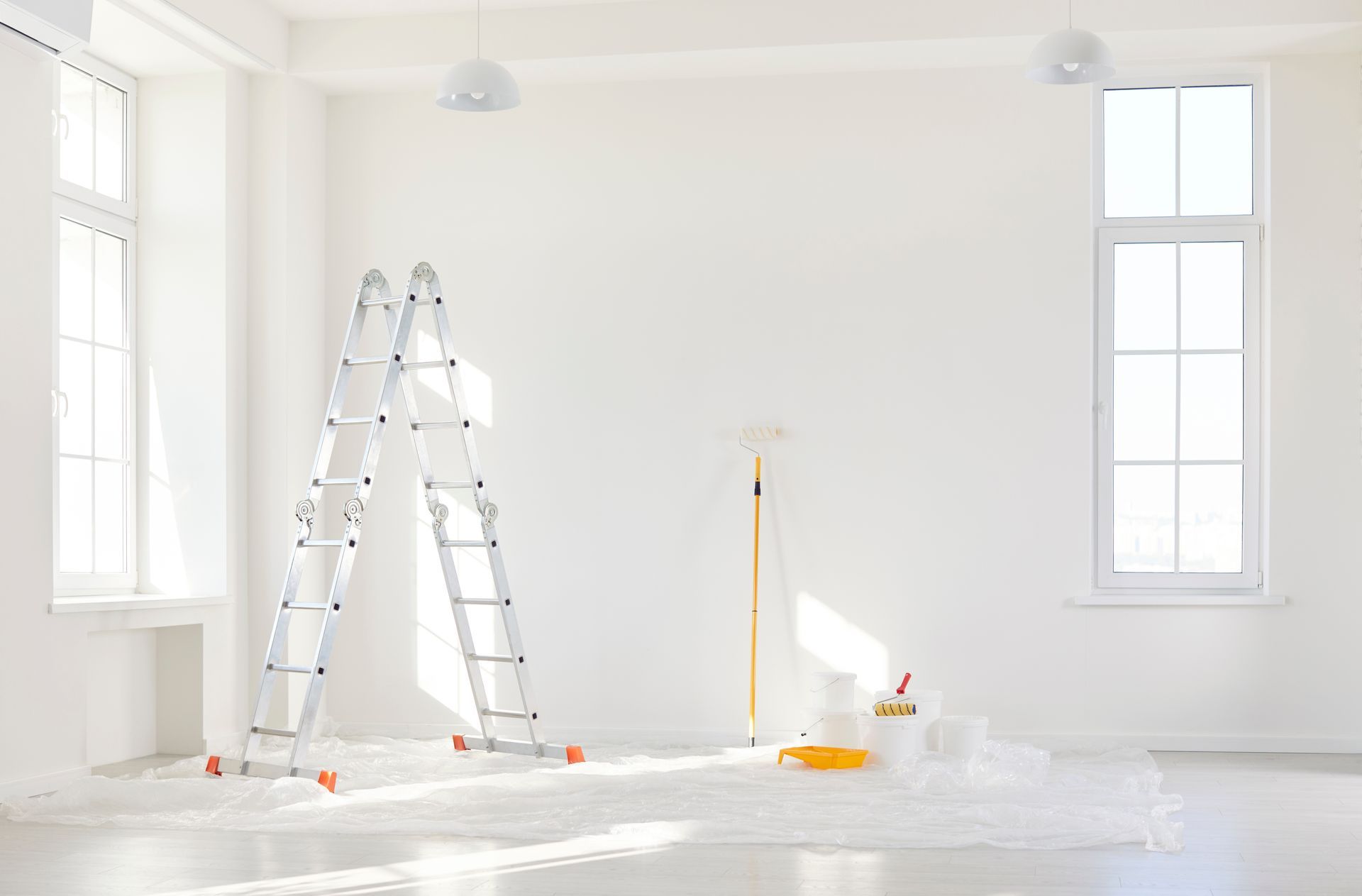 Room that was just painted white