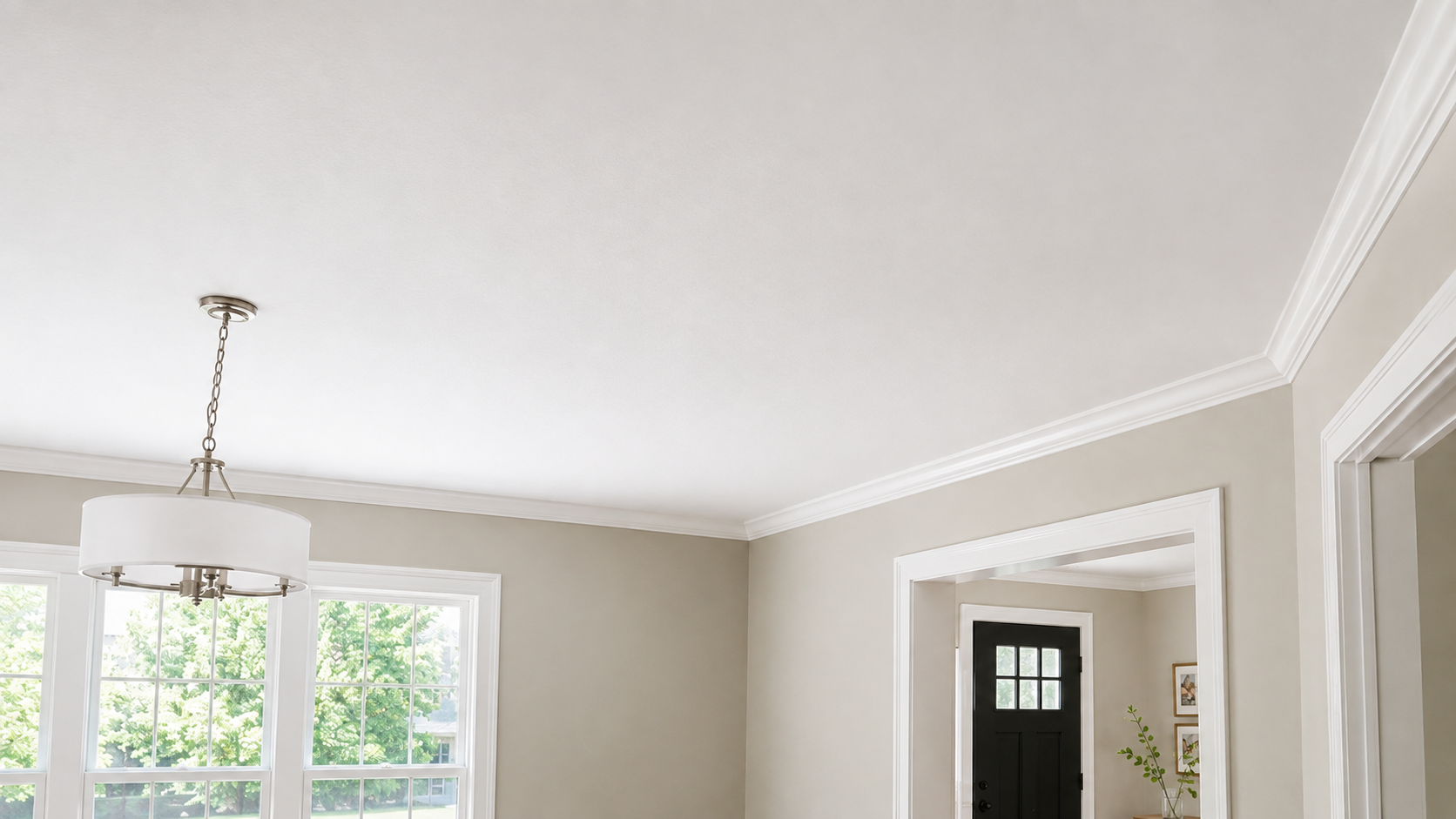 Freshly painted ceiling in a West Hartford CT home by Capital Painters