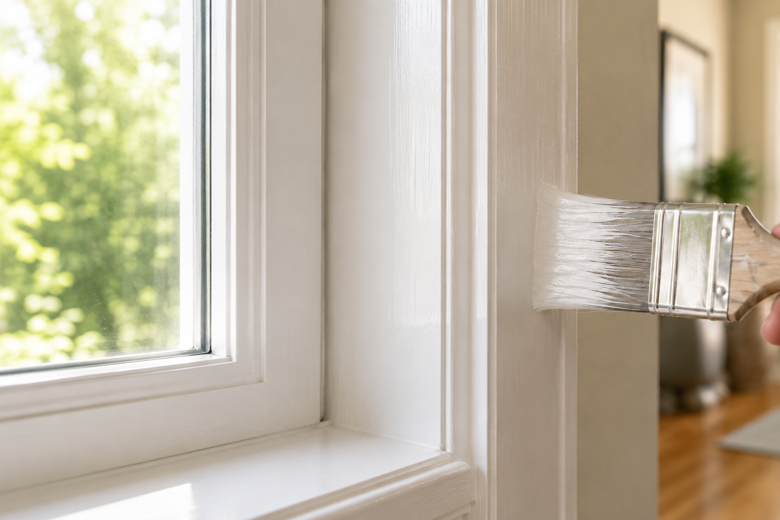 Interior trim painted by Capital Painters in West Hartford CT
