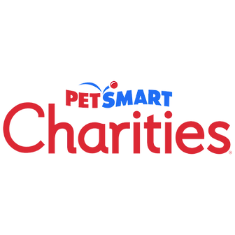 The PetSmart Charities logo, featuring the red and blue wordmark on a white background.