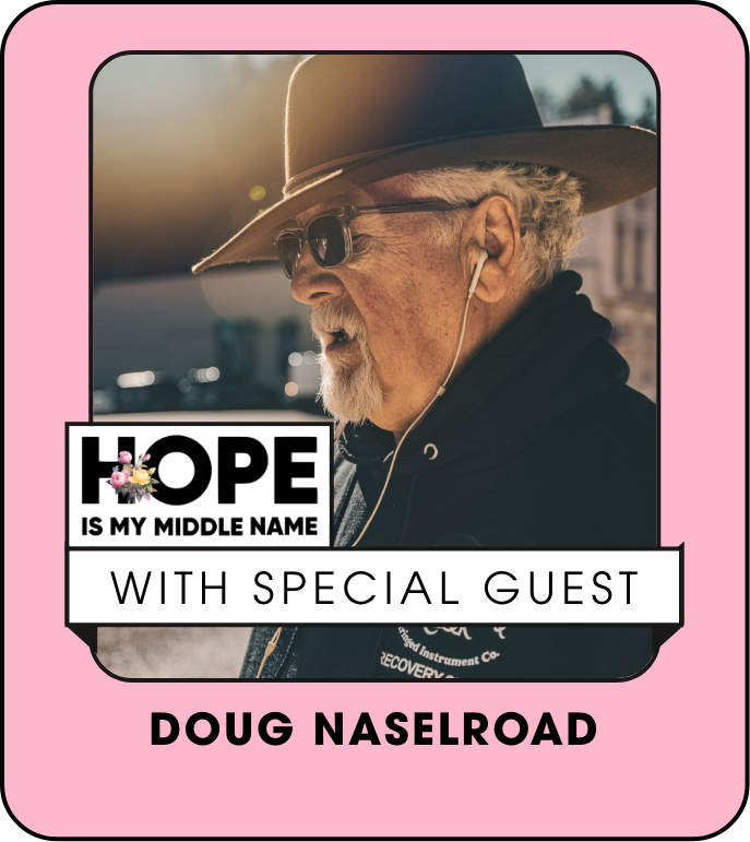 A man wearing a cowboy hat and sunglasses is a special guest on hope is my middle name.