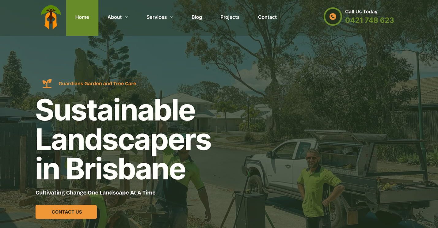 Guardiand Garden and Tree Care homepage