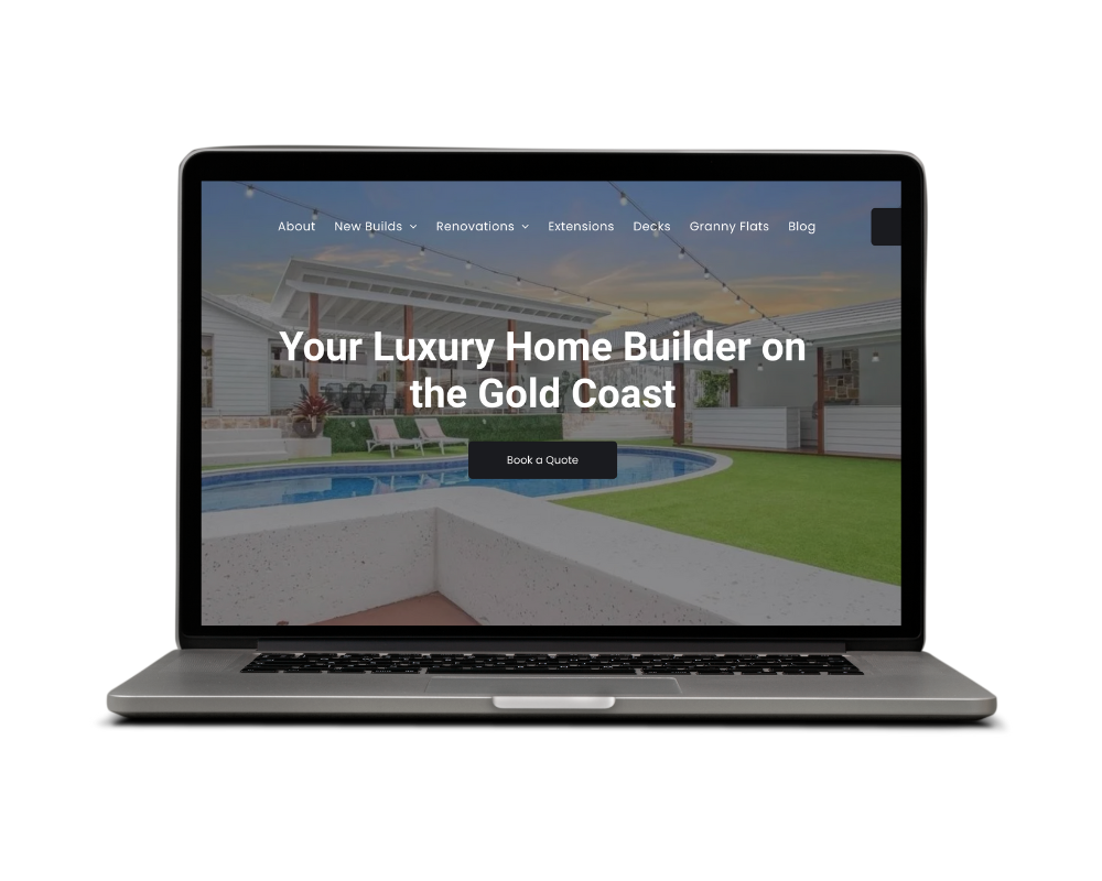 Computer with a website open - Affordable Web Design Gold Coast