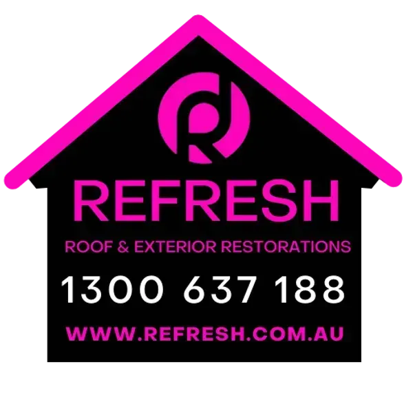 Logo for Refresh Roof & Exterior Restorations. 