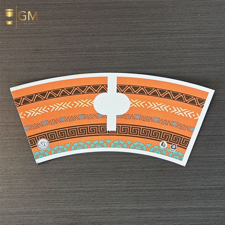 Printable Paper Cup Fan Blanks for Coffee & Tea Cups
