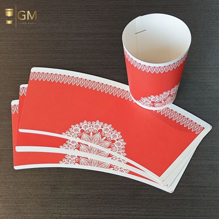 Printable Paper Cup Fan Blanks for Coffee Cups manufacturing