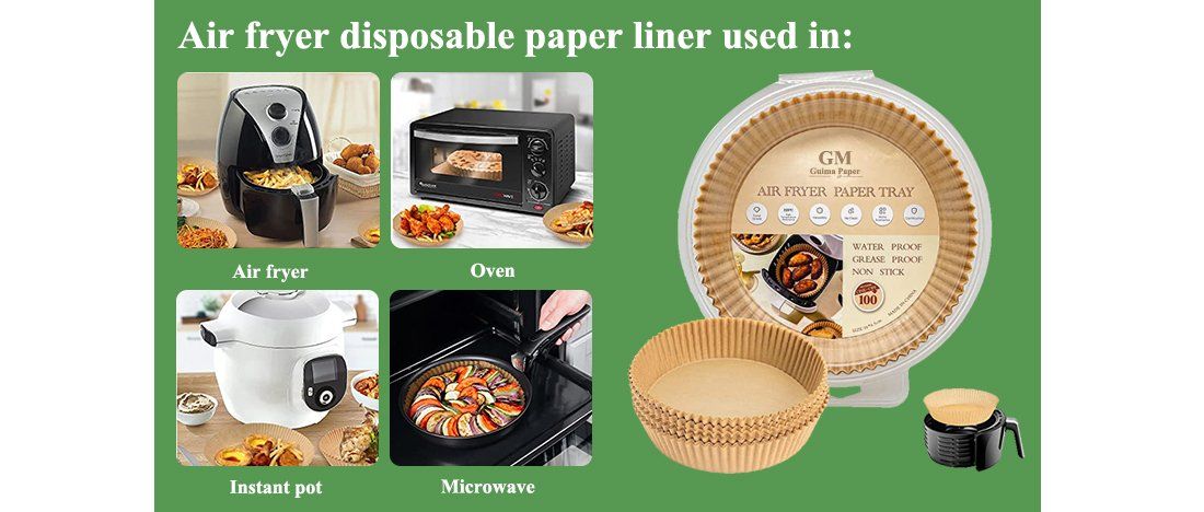 baking paper sheets used in air fryer, oven, instant pot and microwave oven