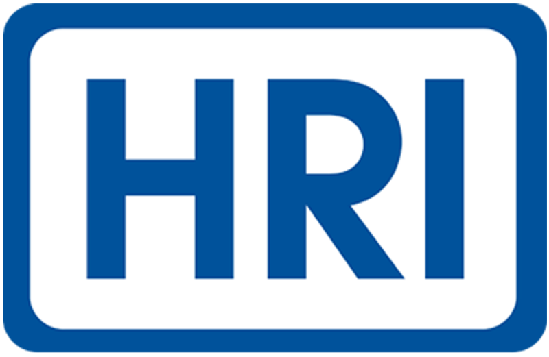 Blue and white HRI logo in a rounded rectangle.