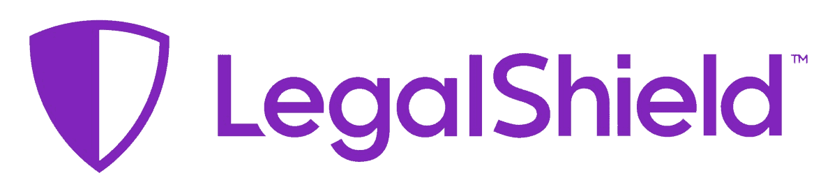 LegalShield logo with a shield and text in purple.