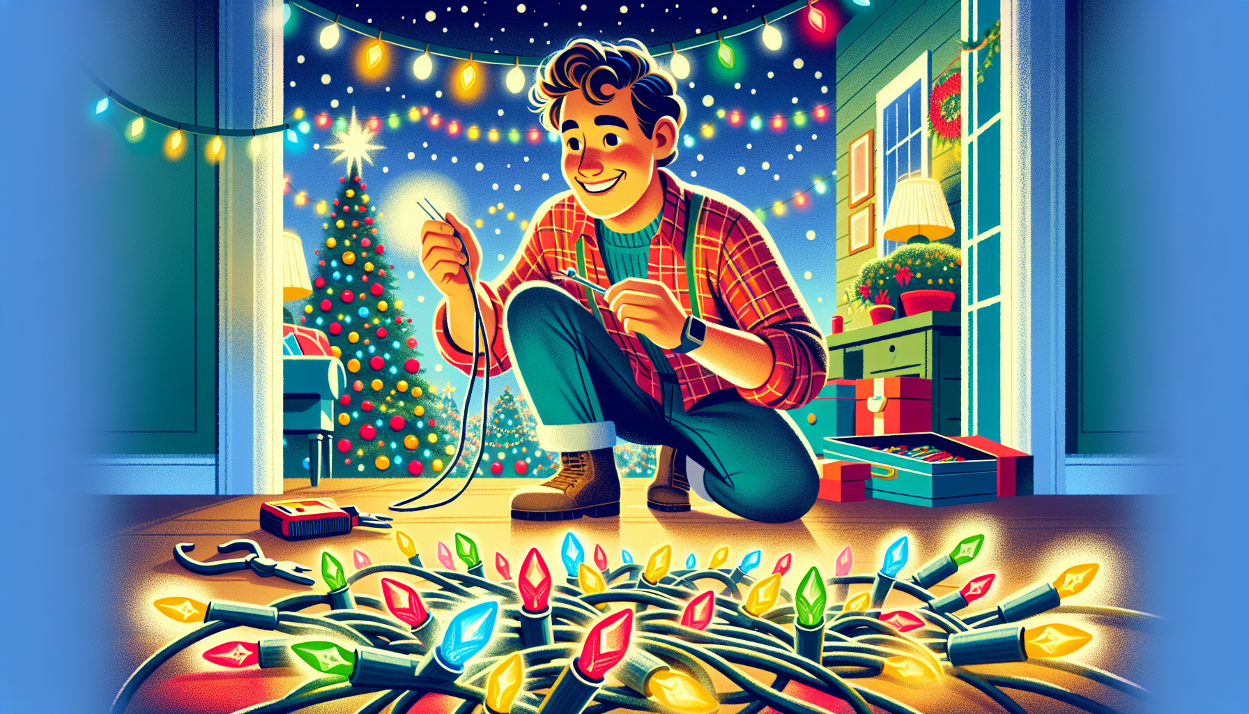 safely installing christmas lights