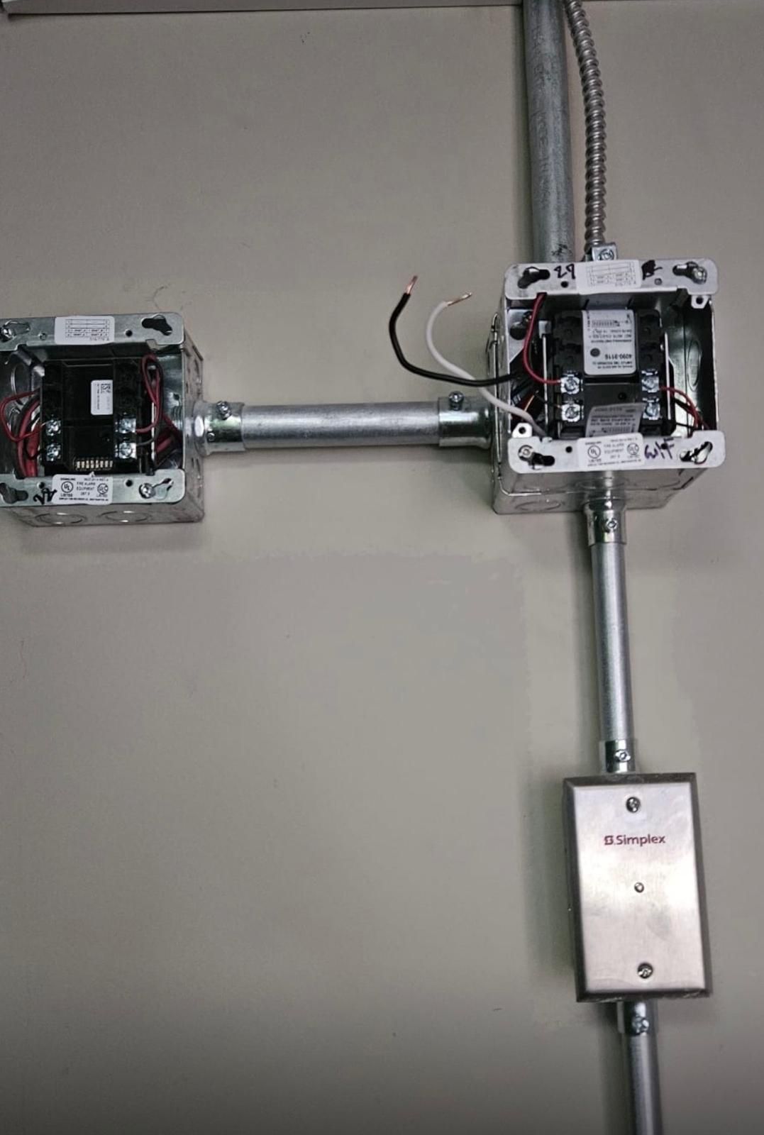 Fire alarm control module installation and wiring in Edmonton